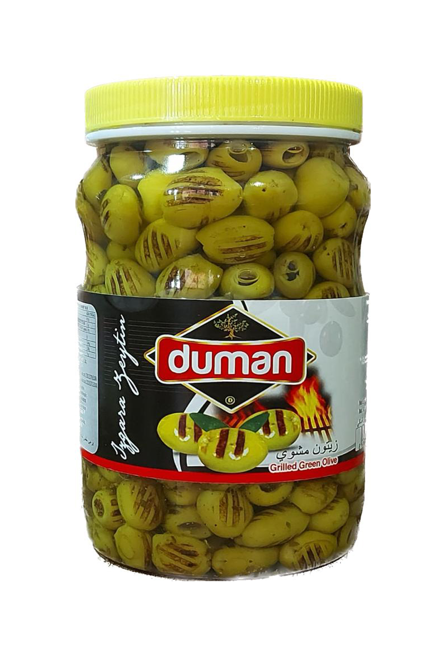 DUMAN GURME IZGARA YEŞİL ZEYTİN KAVANOZ 1000 GR