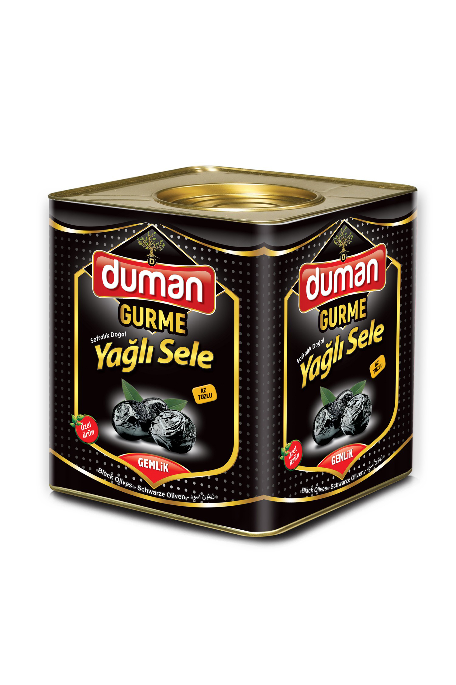 DUMAN GURME BİRİNCİ KALİTE KAHVALTILIK GEMLİK SİYAH ZEYTİN 350-380 KLB 10 KG